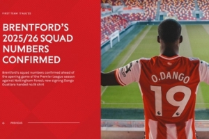 百家乐app-布伦特福德新赛季球员号码：维萨11号，瓦塔拉19号，亨德森6号