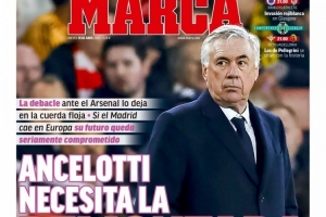 百家乐app-马卡头版：安帅需带队逆转，若欧冠出局帅位将面临严重危机