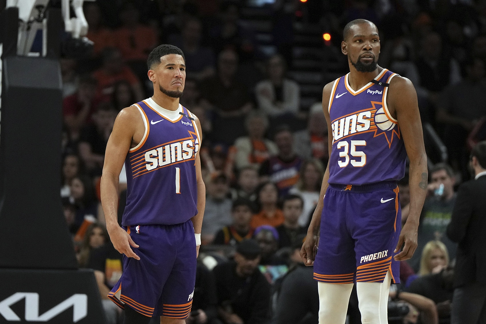 百家乐app-米西奇：KD惊讶于自己在太阳的战术地位之低 年轻人享受与其交流